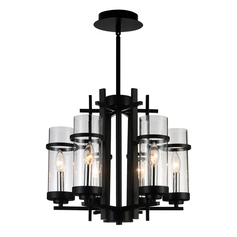 Sierra Chandeliers 6 Light Black Glass — Modern Lights LED Pendant Lights 60.0W 