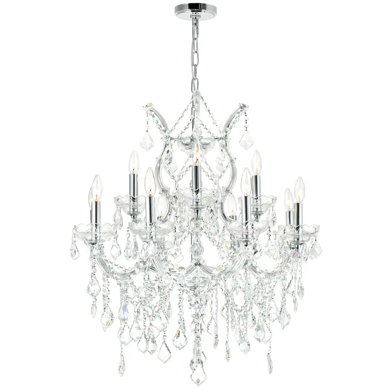 Maria Chandeliers 13 Light Chrome Crystal — Modern Lights LED Pendant Lights 60.0W 