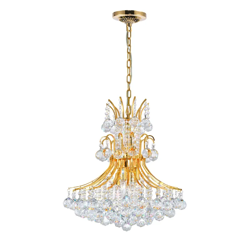 Princess Chandeliers 8 Light Gold Finish — Modern Lights LED Pendant Lights 60.0W 