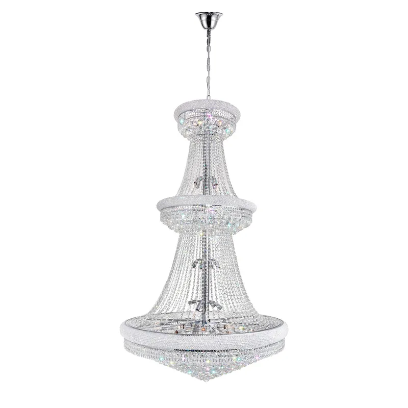 Empire Chandeliers 38 Light Chrome Crystals — Modern Lights LED Pendant Lights 60.0W 