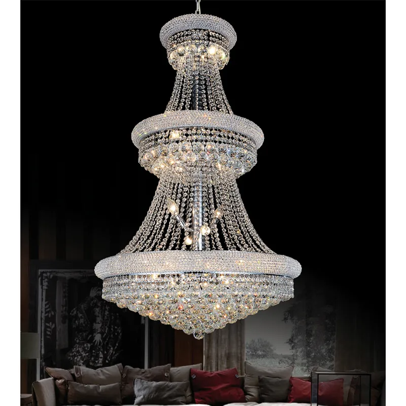 Empire Chandeliers 32 Light Chrome Crystal — Modern Lights LED Pendant Lights 60.0W 