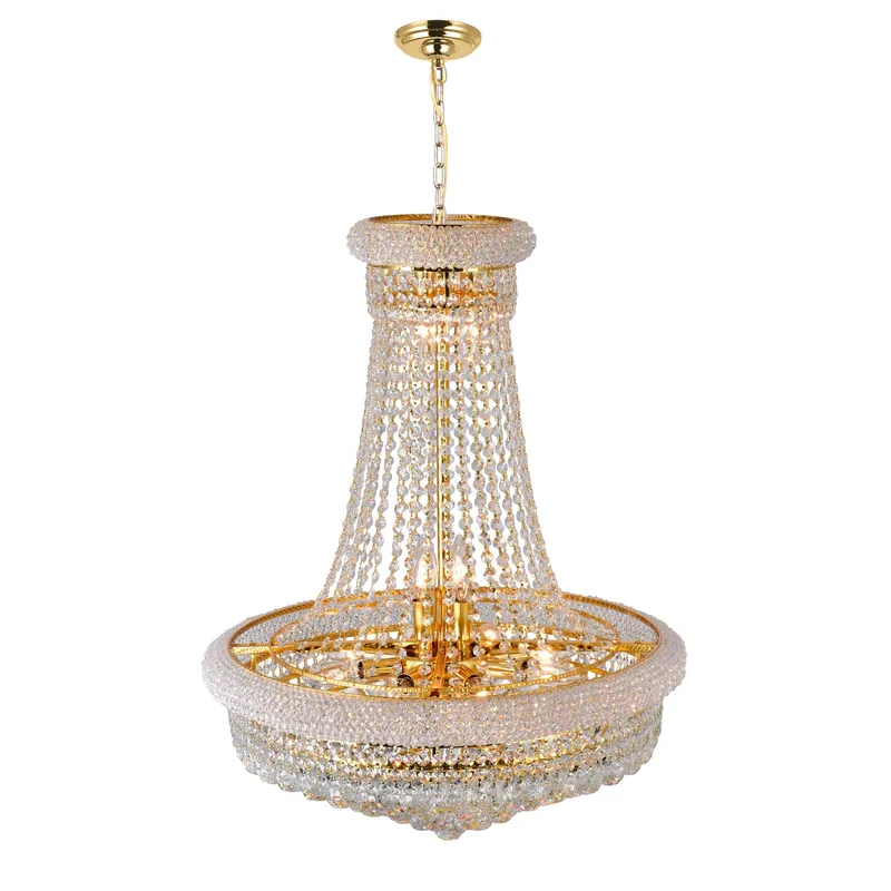 Empire Chandeliers 17 Light Gold Crystal — Modern Lights LED Pendant Lights 60.0W 
