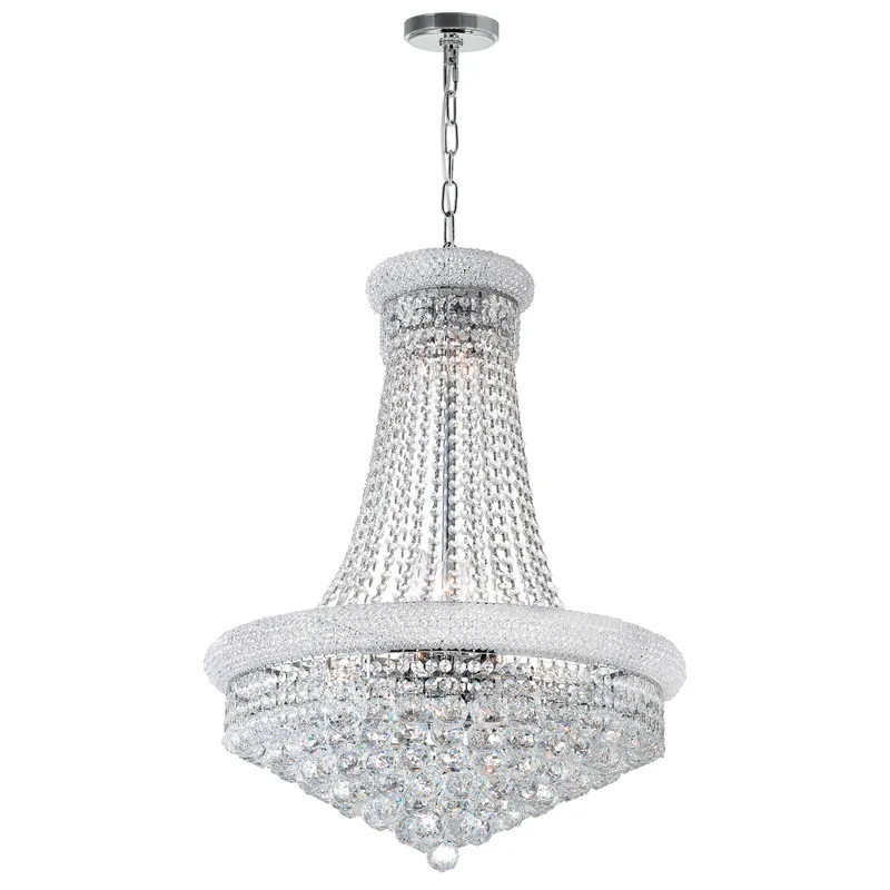 Empire Chandeliers 17 Light Chrome Crystal — Modern Lights LED Pendant Lights 60.0W 