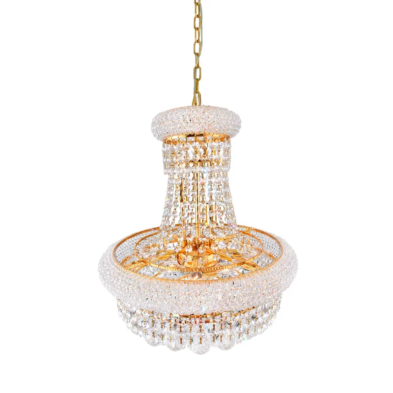Empire Chandeliers 8 Light Gold Crystal — Modern Lights LED Pendant Lights 60.0W 