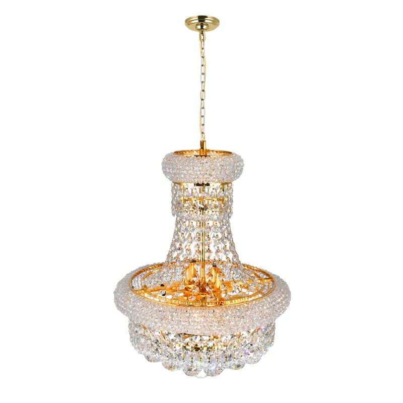 Empire Chandeliers Gold 6 Light Crystal — Modern Lights LED Pendant Lights 60.0W 