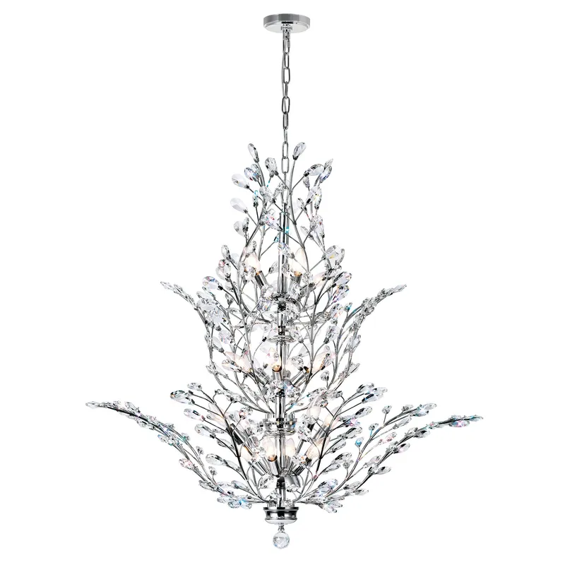 Ivy Chandeliers 18 Light Chrome Finish — Modern Lights LED Pendant Lights 60.0W 