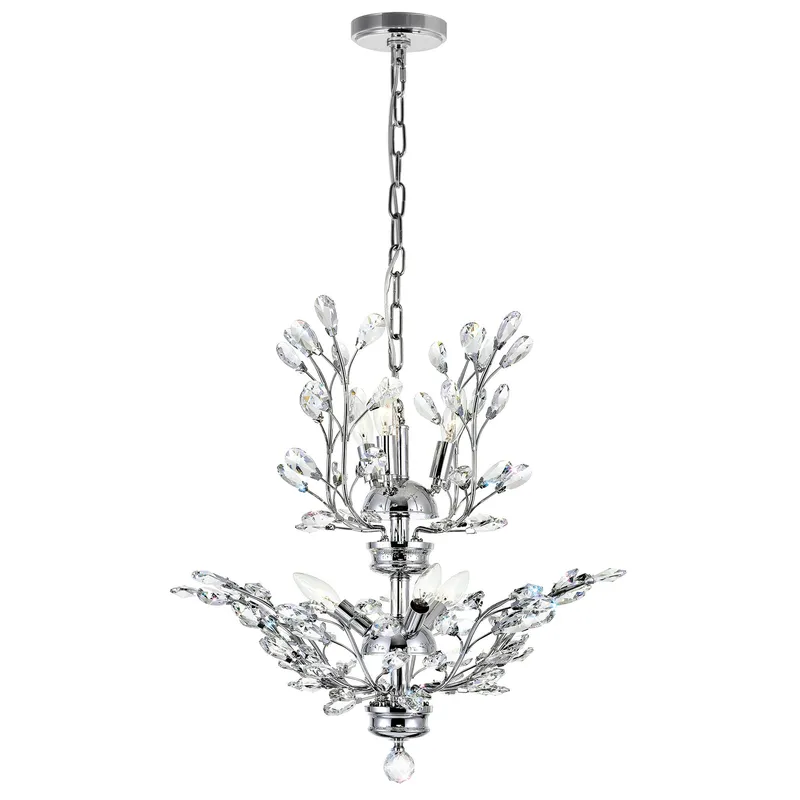 Ivy Chandeliers 6 Light Chrome Finish — Modern Lights LED Pendant Lights 60.0W 