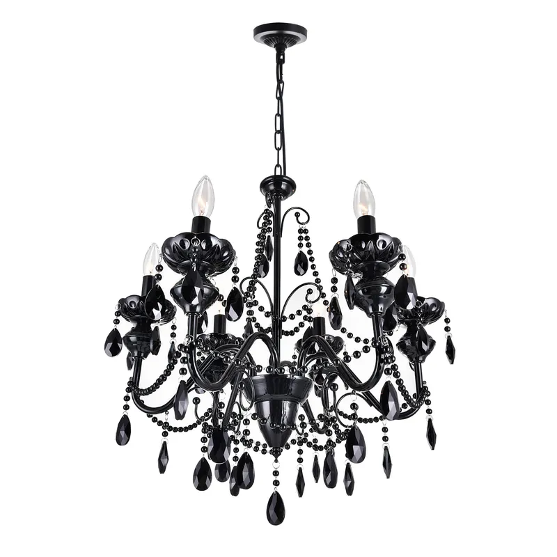 Keen Chandeliers 6 Black Finish — Modern Lights LED Pendant Lights 60.0W 