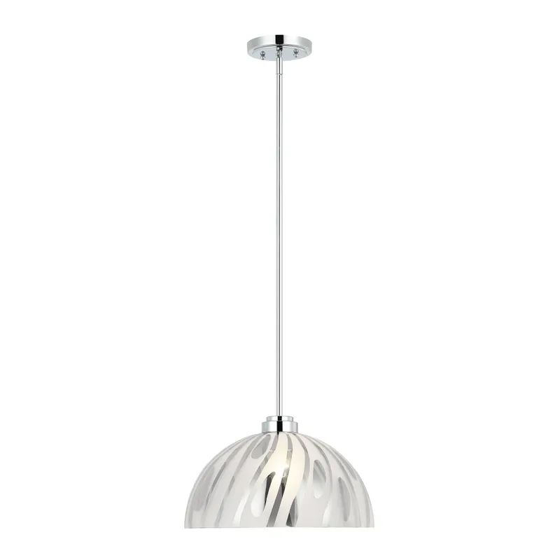 Chroman Empire 1 Light 16 in Dome Pendant — Modern Lights LED Pendant Lights 10.0W 