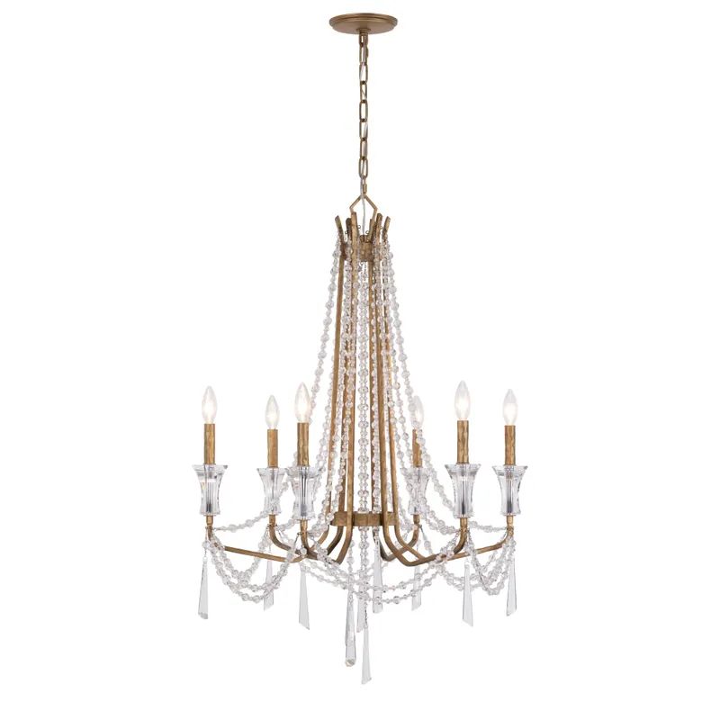Barcelona 6 Light Crystal Chandelier — Modern Lights LED Pendant Lights 360.0W 