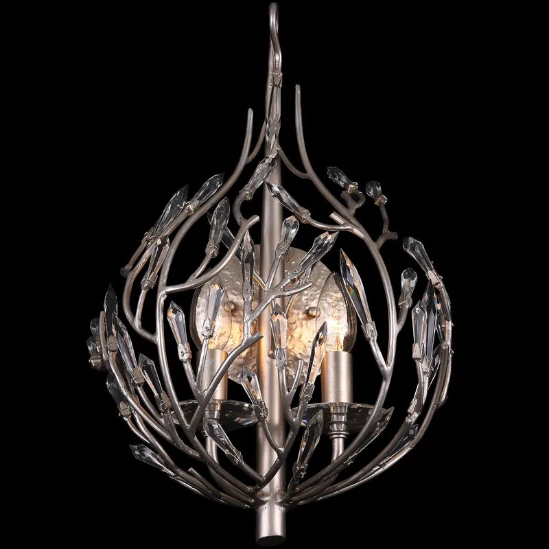 Bask 2 Light Crystal Wall Sconce — Modern Lights LED Wall Lights 120.0W 
