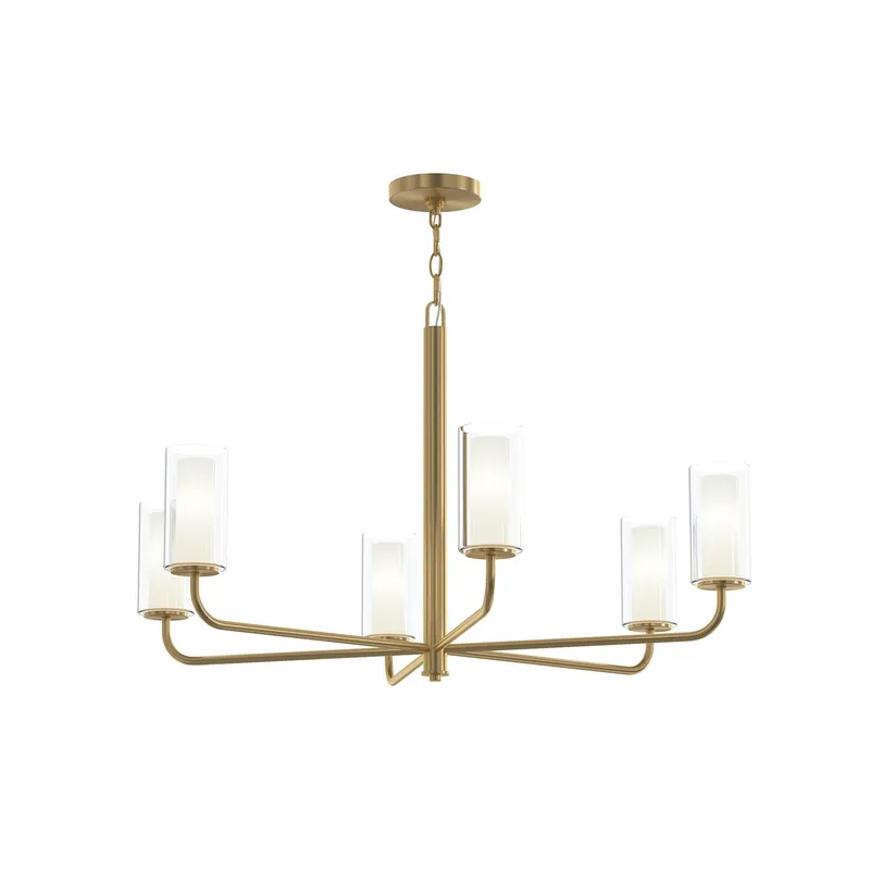 Mack Six-Light Chandelier with Layered Glass Shades — Progress Lighting LED Landscape Lights  