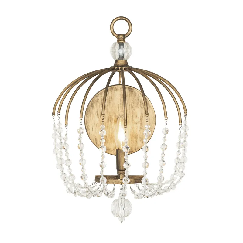 Voliere 1 Light Crystal Wall Sconce — Modern Lights LED Wall Lights 60.0W 