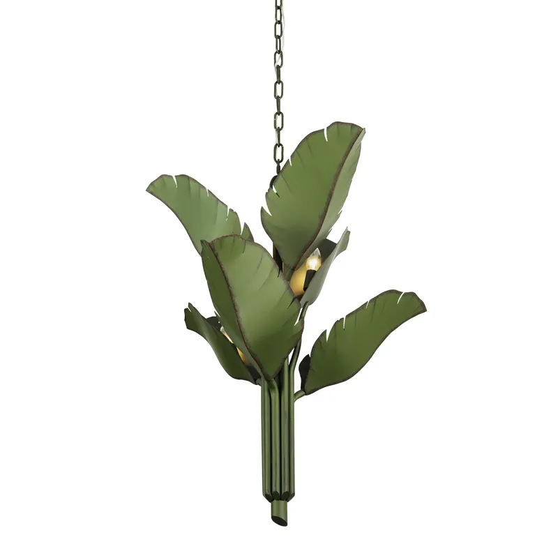 Banana Leaf 6 Light Chandelier — Modern Lights LED Pendant Lights 30.0W 