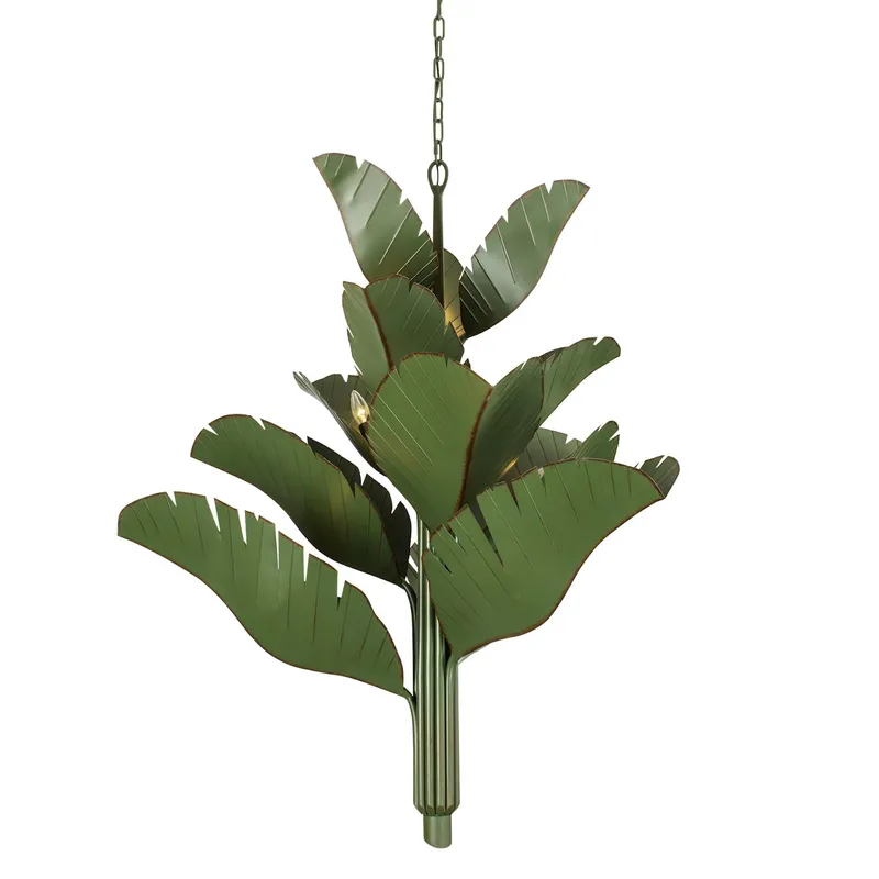 Banana Leaf 12 Light Chandelier — Modern Lights LED Pendant Lights 60.0W 