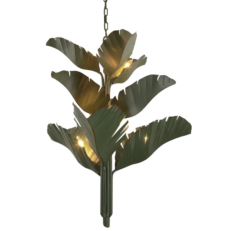 Banana Leaf 9 Light Chandelier — Modern Lights LED Pendant Lights 45.0W 