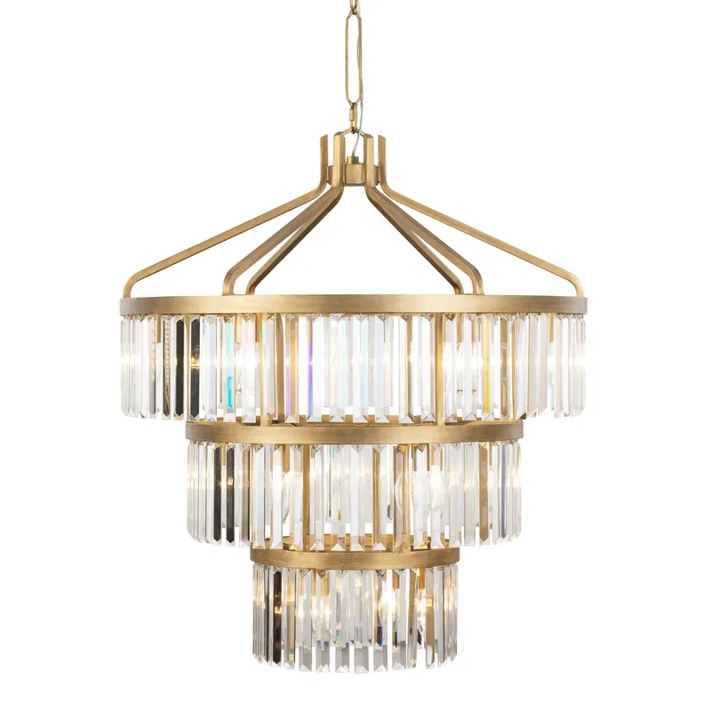 Social Club 15 Light 3-Tier Crystal Pendant — Modern Lights LED Pendant Lights 75.0W 