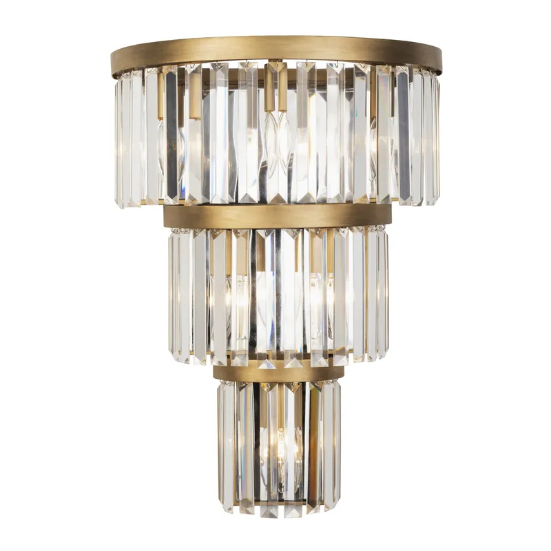 Social Club 6 Light 3-Tier Crystal Wall sconce — Modern Lights LED Wall Lights 30.0W 