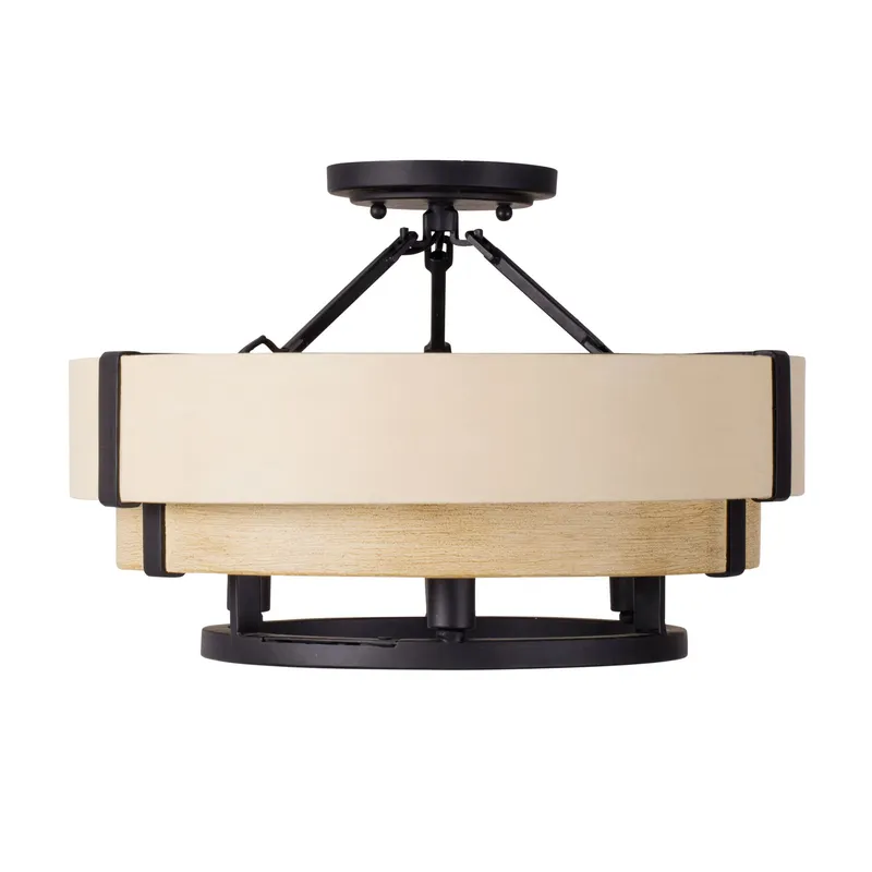 Blonde Moment 3 Light Semi-Flush — Modern Lights LED Ceiling Lights 180.0W 