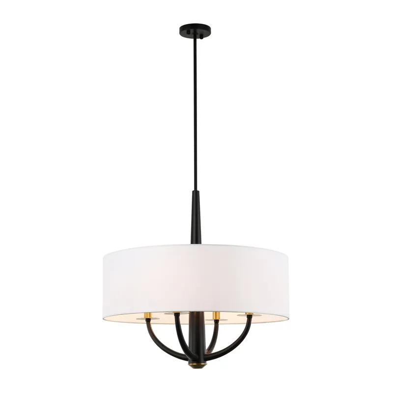 Patchwork 4 Light Satin Brass Pendant — Modern Lights LED Pendant Lights 20.0W 