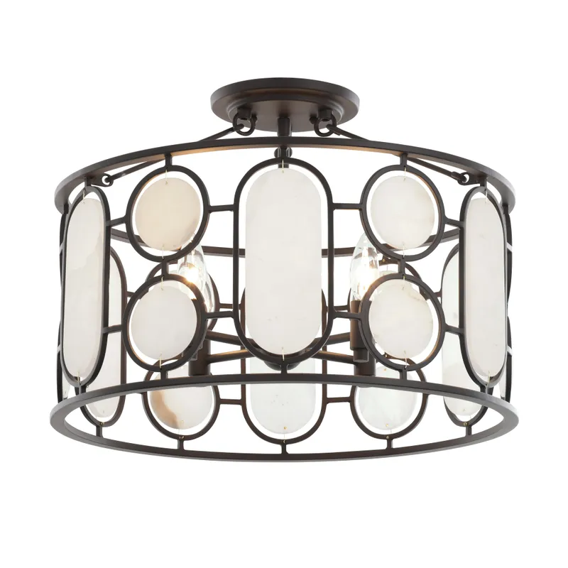 Oval Office 4 Light Semi Flush — Modern Lights LED Ceiling Lights 20.0W 