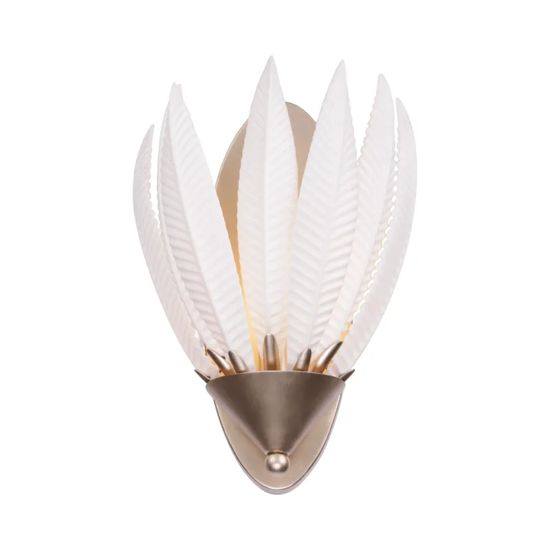 Zanara 1 light Wall Sconcewith 3D Printed Ceramic Leaves — Modern Lights LED Wall Lights 5.0W 