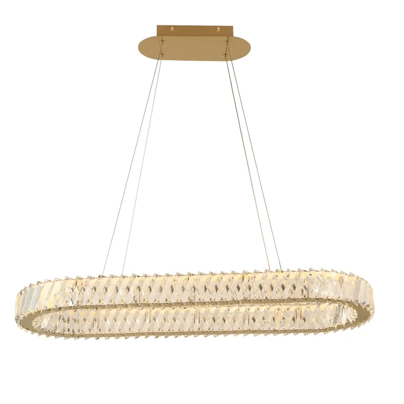Golden Ratio 33 in Oval LED Crustal Pendant — Modern Lights LED Pendant Lights  
