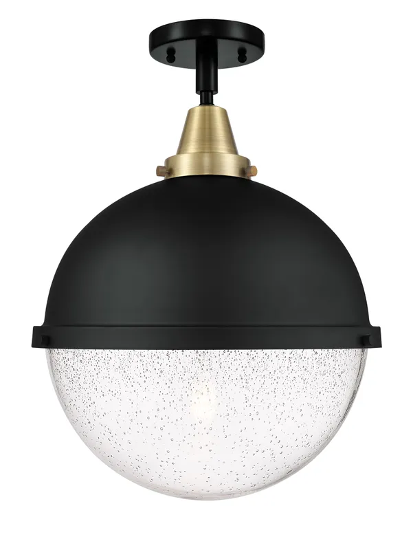 Caden Semi-Flush Mount Brushed Nickel Glass — Modern Lights LED Ceiling Lights  
