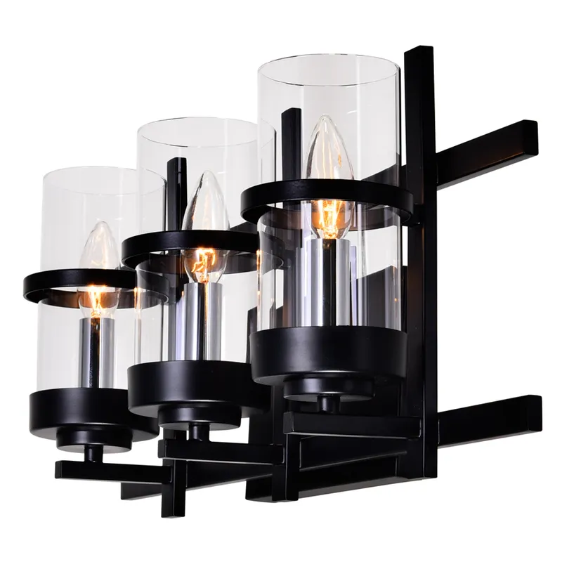 Sierra Vanity Lights 3 Black Finish — Modern Lights LED Wall Lights 60.0W 