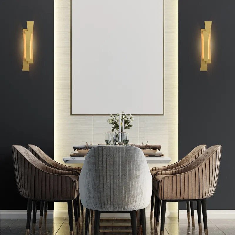 Candora Vanity Lights 24 Inch Brass Integrated — Modern Lights LED Wall Lights 9.0W 