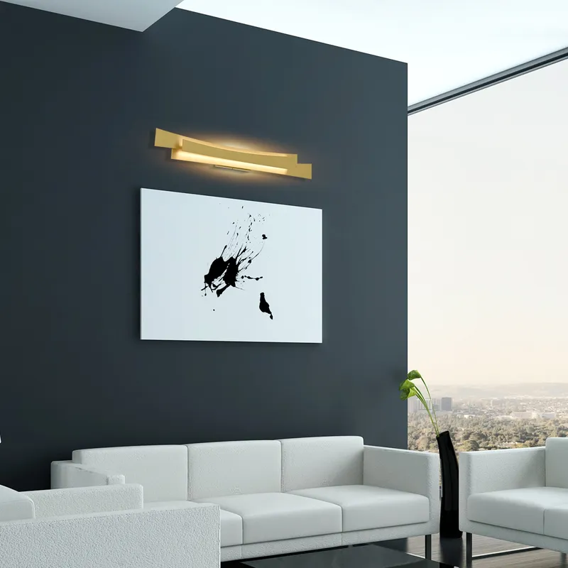 Candora Vanity Lights Brass Finish LED 36 — Modern Lights LED Wall Lights 18.0W 