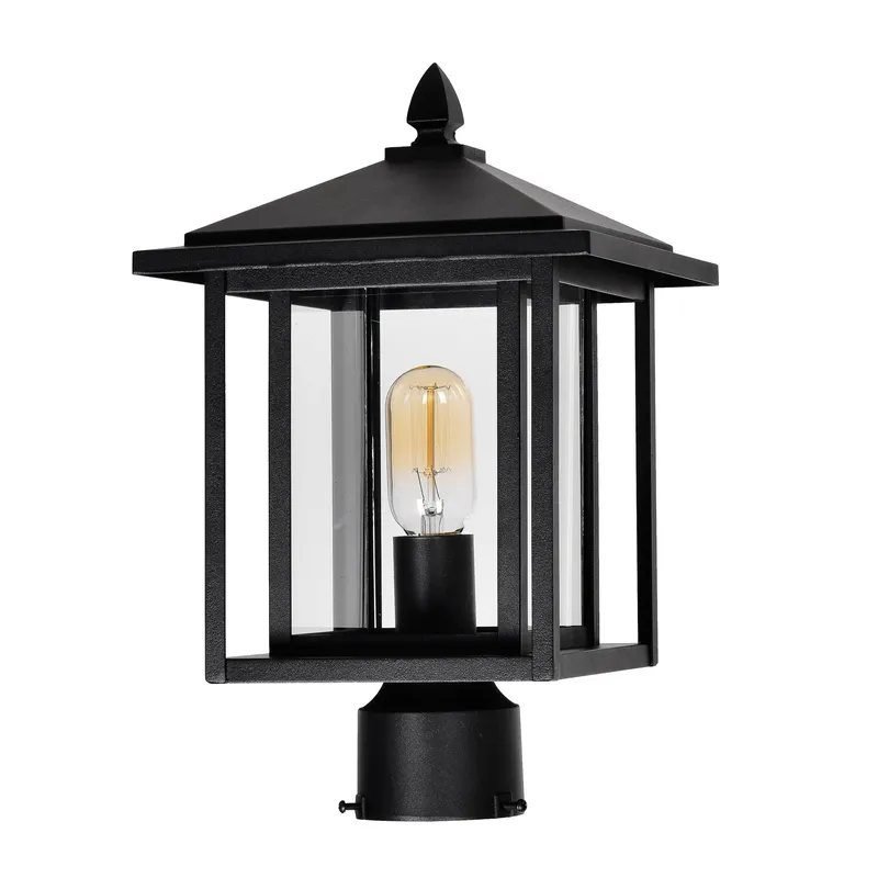 Crawford Outdoor Lantern Heads 1 Light Black — Modern Lights LED Bollards & Pathway Lights 60.0W 