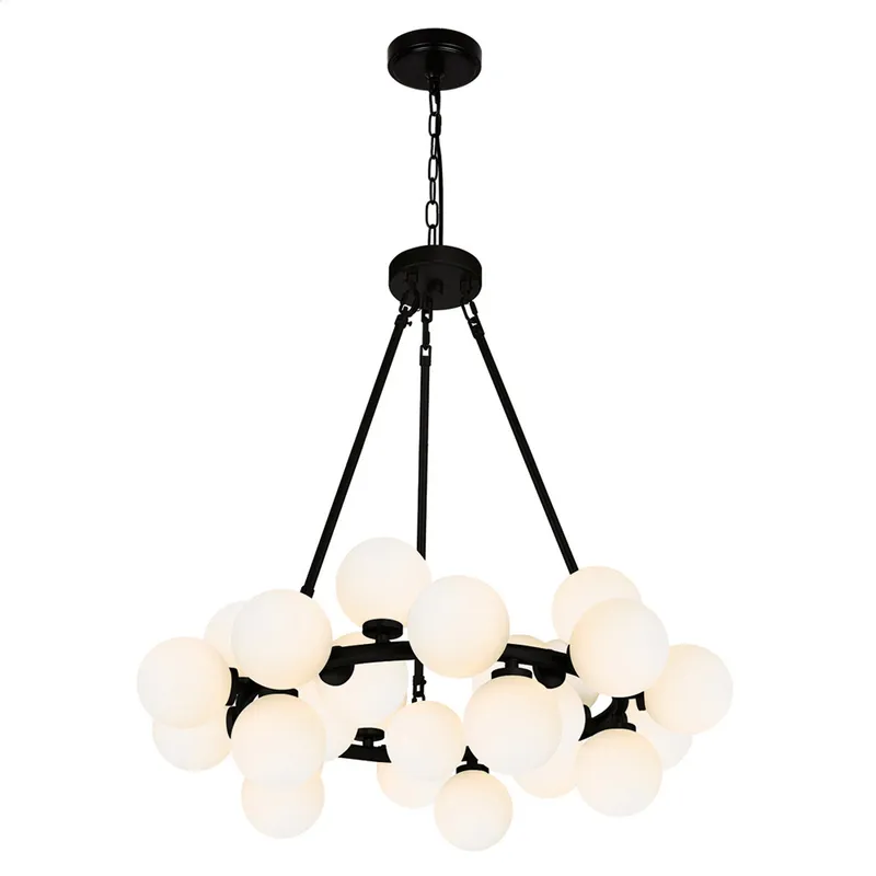 Arya Chandeliers 25 Light Black Finish — Modern Lights LED Pendant Lights 7.0W 