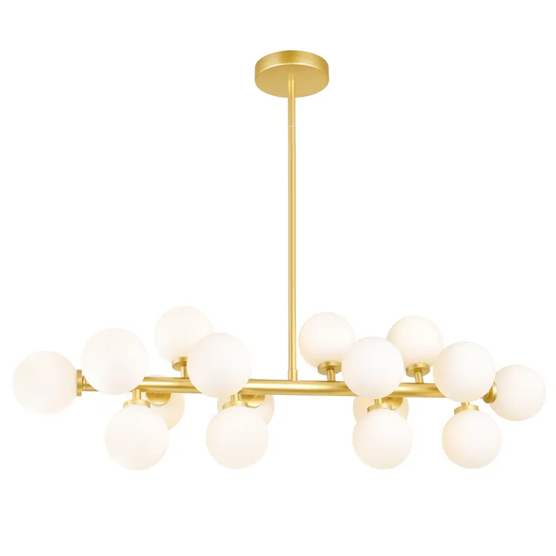 Arya Chandeliers 16 Light Satin Gold — Modern Lights LED Pendant Lights 7.0W 