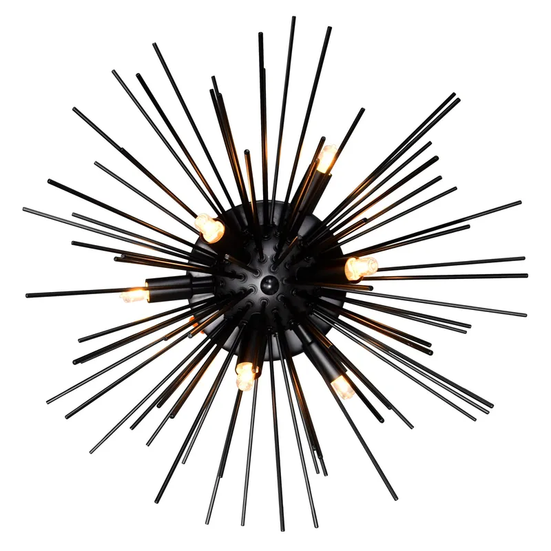 Savannah Flush Mounts 6 Light Black Finish — Modern Lights LED Ceiling Lights 40.0W 