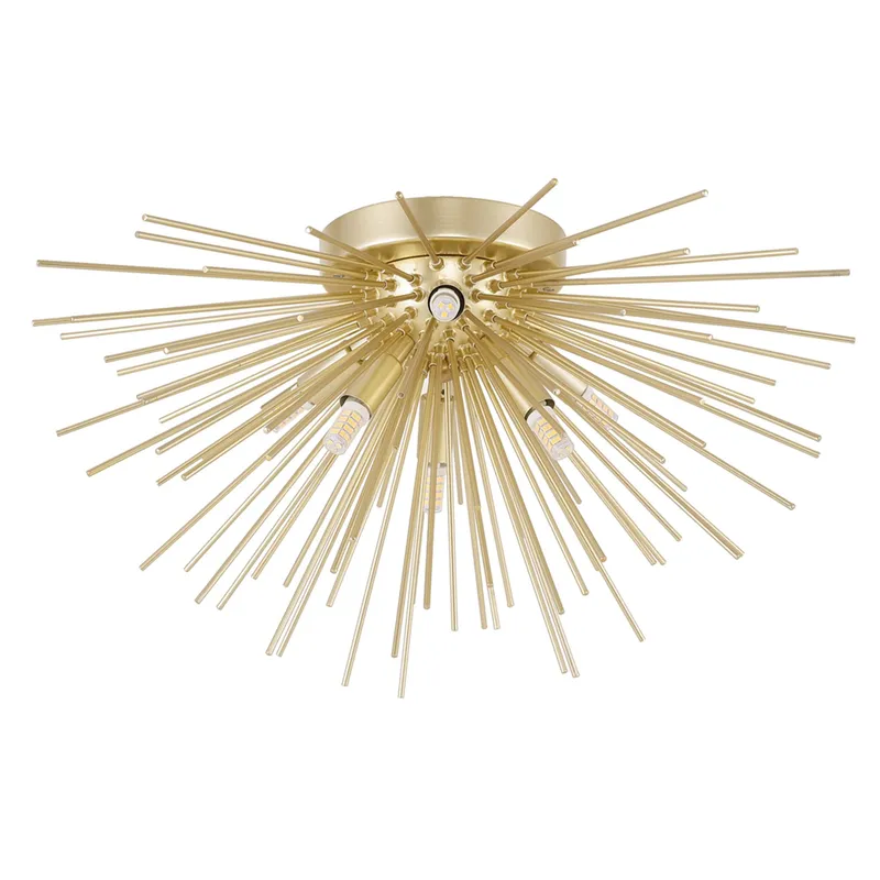 Savannah Flush Mounts Gold Leaf 6 Lights — Modern Lights LED Ceiling Lights 40.0W 