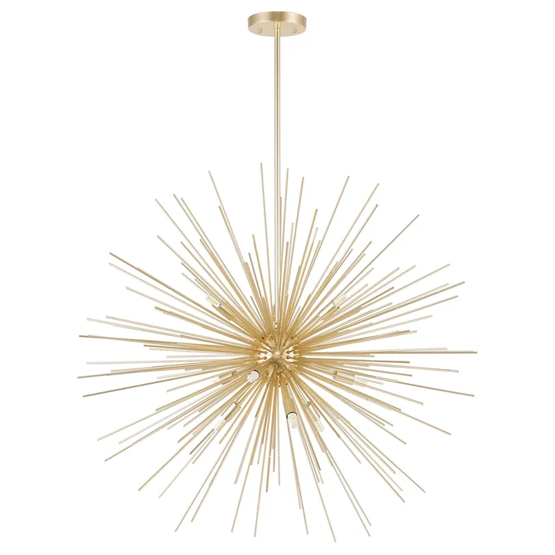 Savannah Chandeliers 9 Gold Leaf Lights — Modern Lights LED Pendant Lights 40.0W 