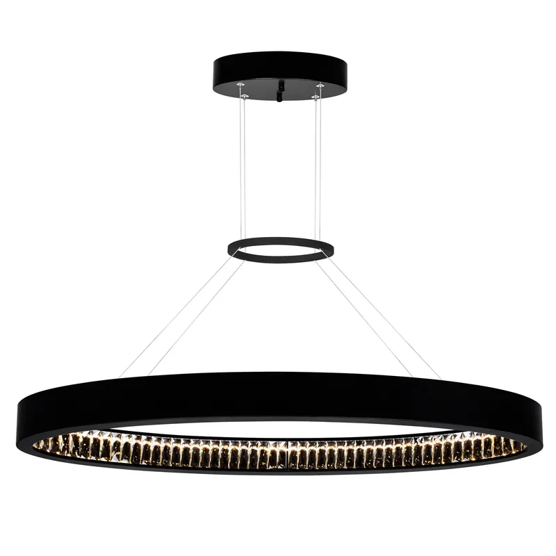 Rosalina Chandeliers 42in Matte Black LED — Modern Lights LED Pendant Lights 80.0W 