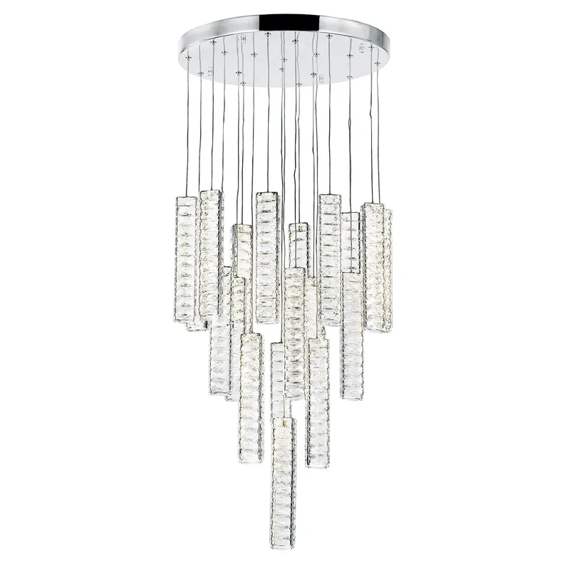 Celina Chandeliers LED 20in Chrome 19 Pendant — Modern Lights LED Pendant Lights 130.0W 