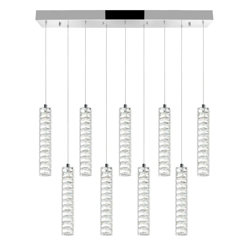 Celina Chandeliers 9 Pendant Chrome Finish — Modern Lights LED Pendant Lights 60.0W 
