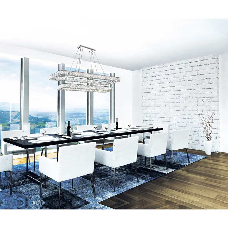 Felicity Chandeliers Chrome 2-Tier LED — Modern Lights LED Pendant Lights 150.0W 