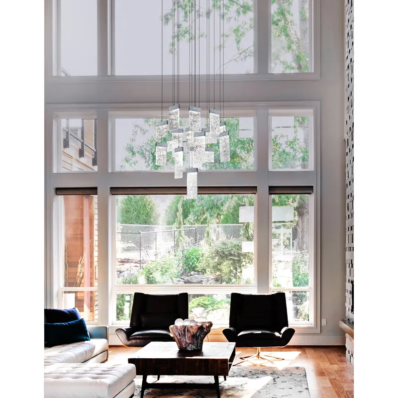 Carolina Chandeliers Pewter 16 Lights — Modern Lights LED Pendant Lights 140.0W 