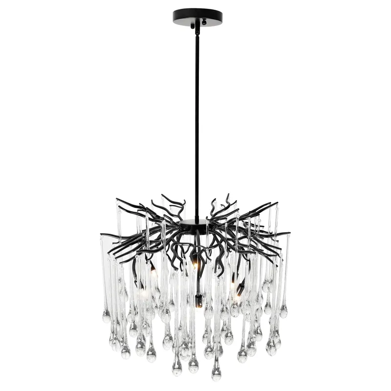 Anita Chandeliers 6 Light Black Finish — Modern Lights LED Pendant Lights 40.0W 
