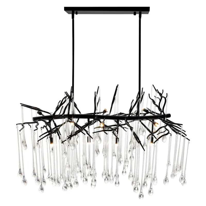 Anita Chandeliers Black 10 Lights — Modern Lights LED Pendant Lights 40.0W 
