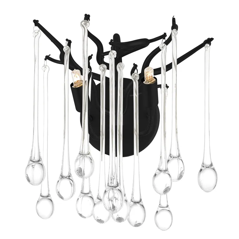 Anita Wall Lights 2 Light Black Finish — Modern Lights LED Wall Lights 40.0W 