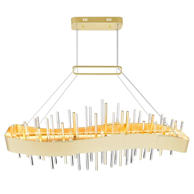 Millipede Chandeliers Satin Gold LED 40 Inch — Modern Lights LED Pendant Lights 45.0W 