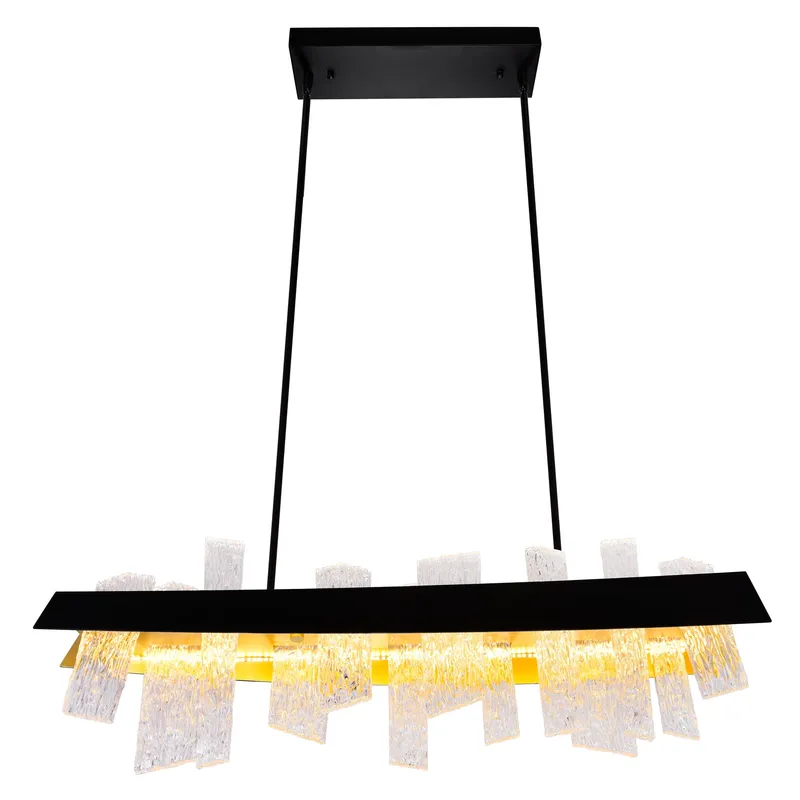 Guadiana Chandeliers 39 Inch LED Black Finish — Modern Lights LED Pendant Lights 38.0W 