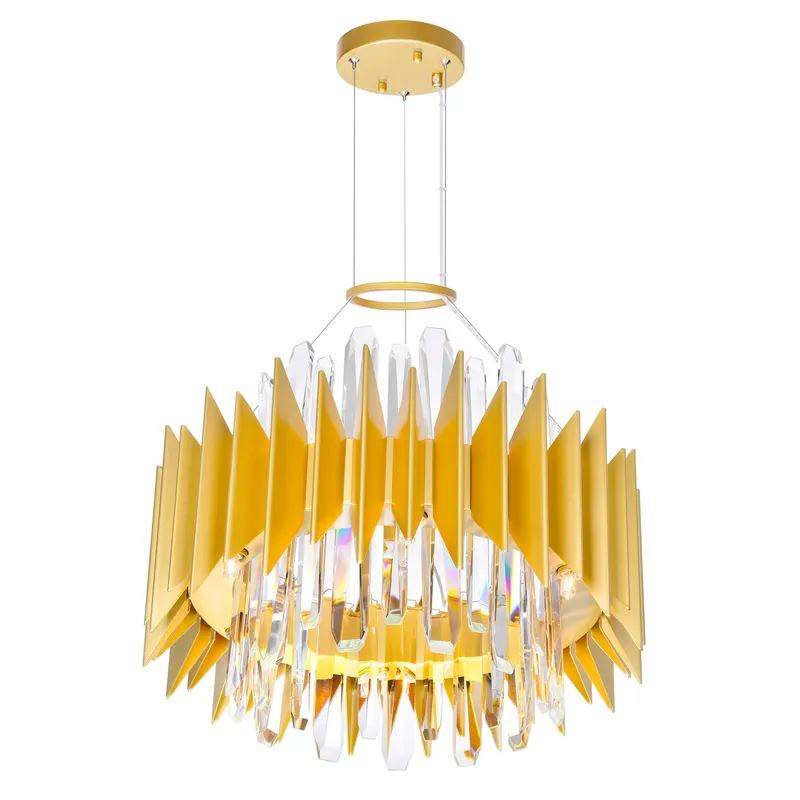 Cityscape Chandeliers Satin Gold 12 Lights — Modern Lights LED Pendant Lights 40.0W 