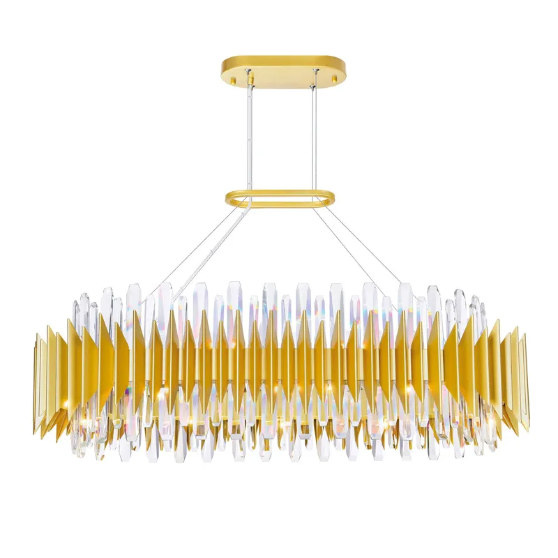 Cityscape Chandeliers 20 Light Satin Gold — Modern Lights LED Pendant Lights 40.0W 