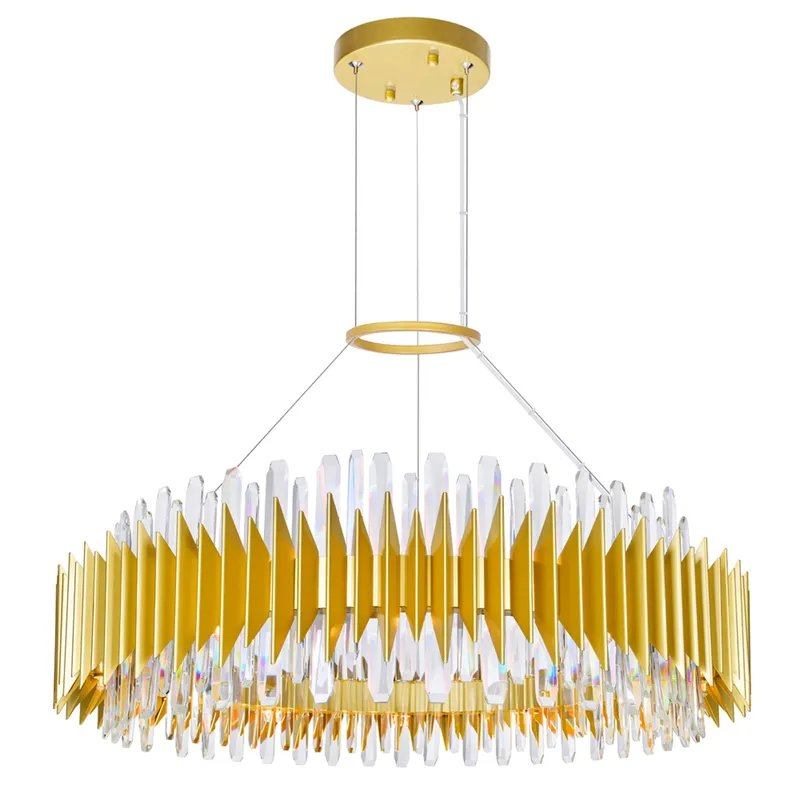Cityscape Chandeliers 24 Light Satin Gold — Modern Lights LED Pendant Lights 40.0W 